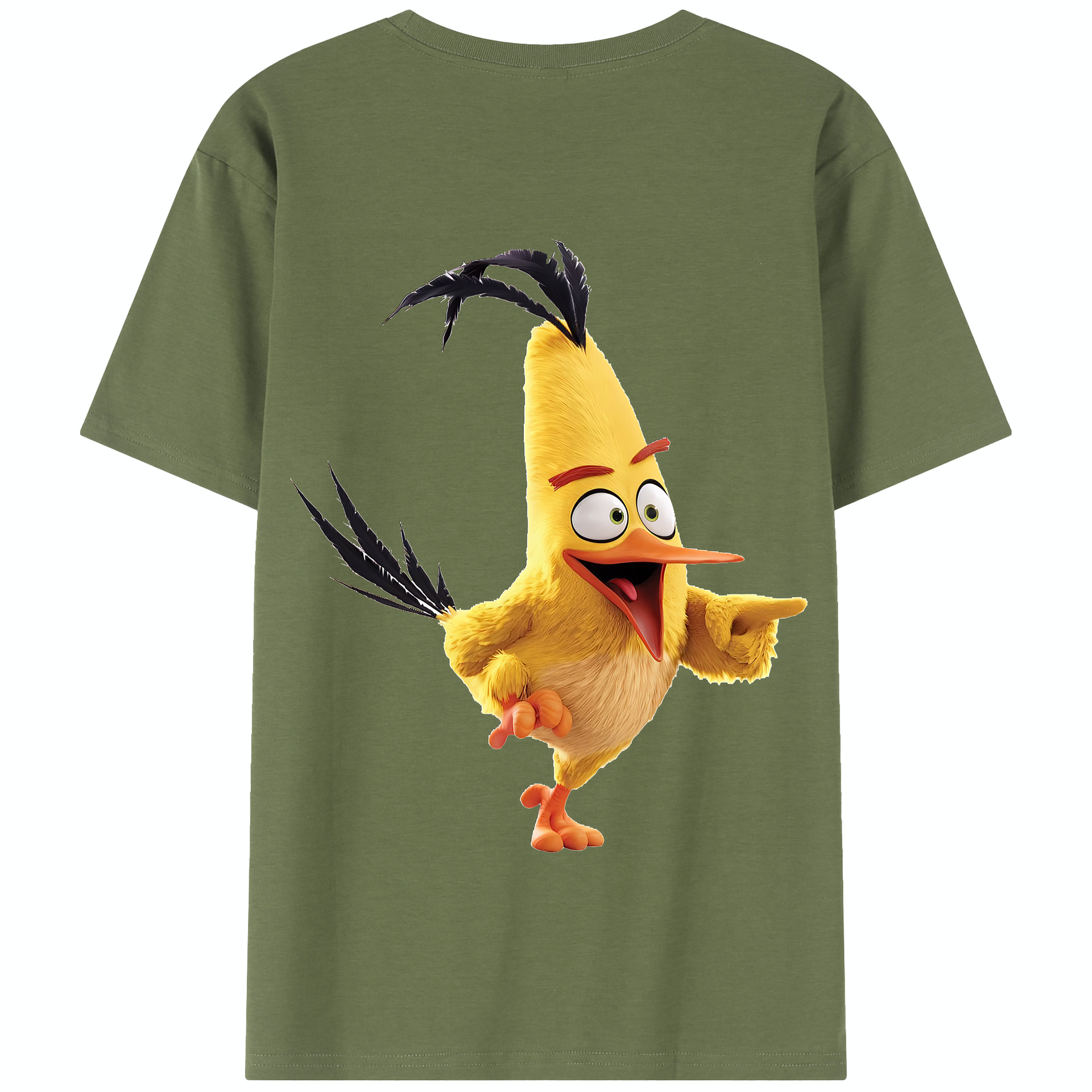 （画像用） Angry Birds アングリーバード 綿100％半袖Tシャツ（背面プリント）